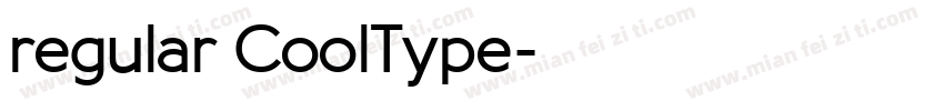 regular CoolType字体转换